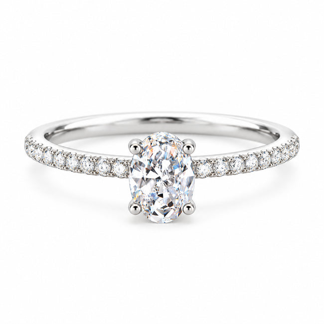 Moissanite Ring in Gold-Plated 925 Sterling Silver
