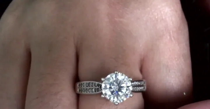 Double-row ring shown in a Luxe livestream