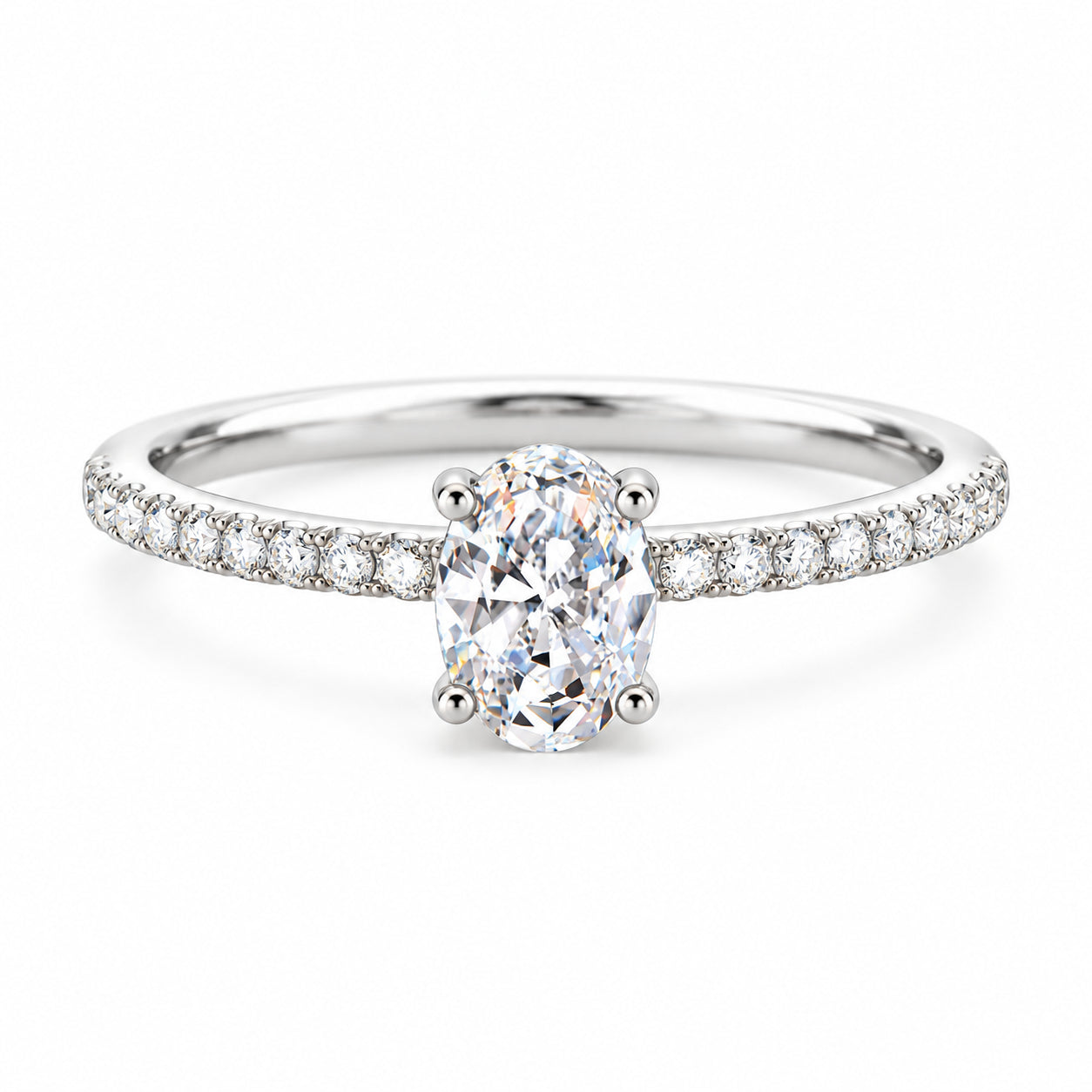 Oval moissanite ring