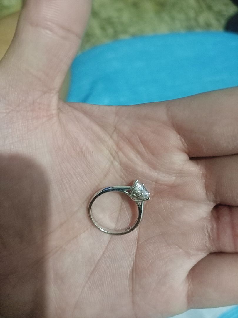 Customer photo of their LuxeMoissanite ring